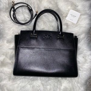 Kate Spade Black leather satchel handbag
